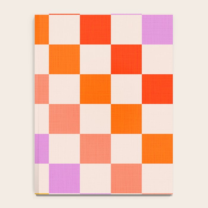 Mid Mod Rainbow Check pattern Notebook Gallery Image 4