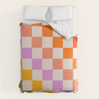 Mid Mod Rainbow Check pattern Comforter Gallery Image 6