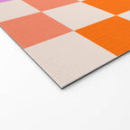 Mid Mod Rainbow Check pattern Welcome Mat Gallery Image 2