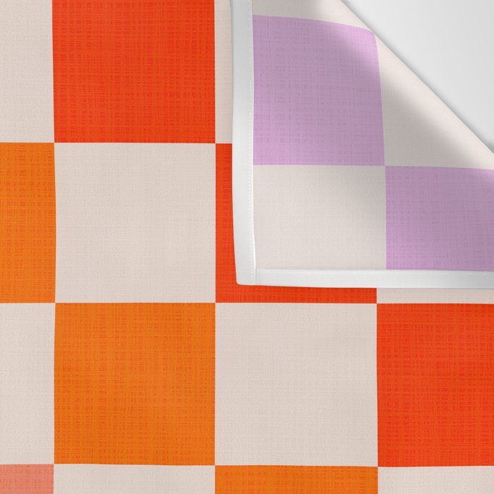Mid Mod Rainbow Check pattern Wall Tapestry Gallery Image 3