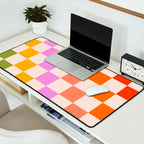 Mid Mod Rainbow Check pattern Desk Mat Gallery Image 2