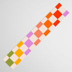 Mid Mod Rainbow Check pattern Table Runner Gallery Image 3