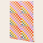 Mid Mod Rainbow Check pattern Wallpaper Gallery Image 2