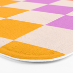Mid Mod Rainbow Check pattern Bath Mat Gallery Image 3