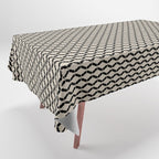 Monochrome Geometric Diamond Pattern Tablecloth Gallery Image 1