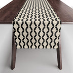 Monochrome Geometric Diamond Pattern Table Runner Gallery Image 1