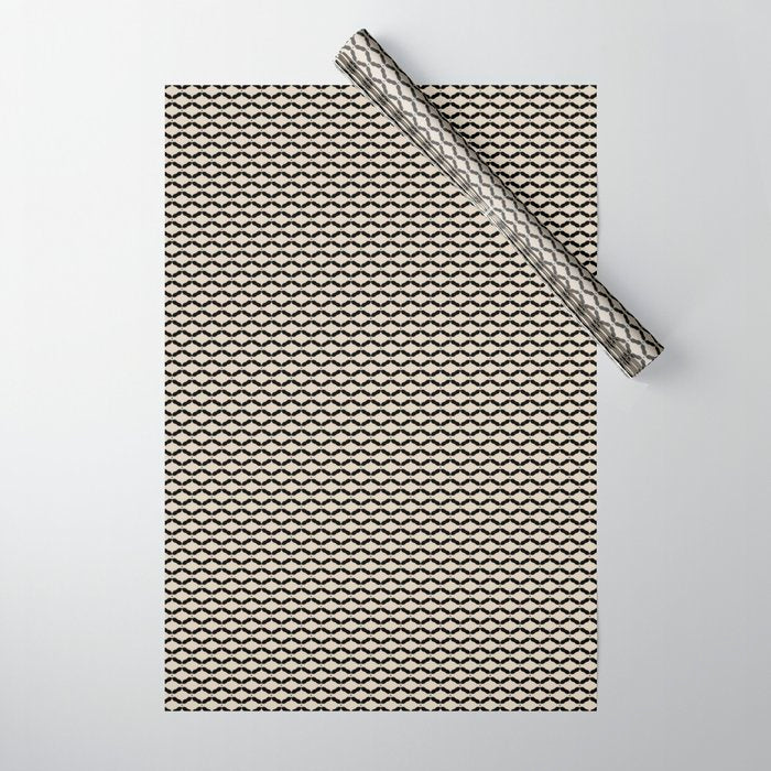 Monochrome Geometric Diamond Pattern Wrapping Paper Gallery Image 1