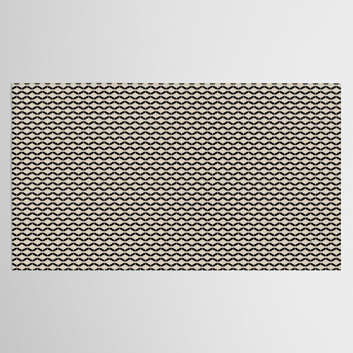 Monochrome Geometric Diamond Pattern Tablecloth Gallery Image 2