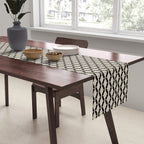 Monochrome Geometric Diamond Pattern Table Runner Gallery Image 2
