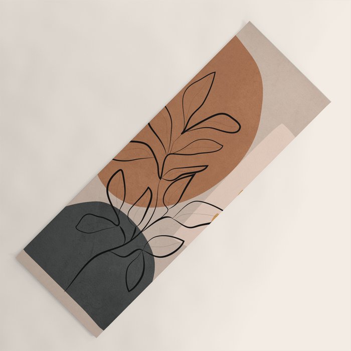 Abstract Minimal Plant 1 Yoga Mat Gallery Image 1