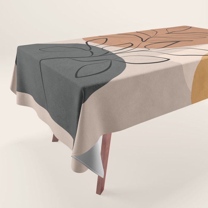 Abstract Minimal Plant 1 Tablecloth Gallery Image 1
