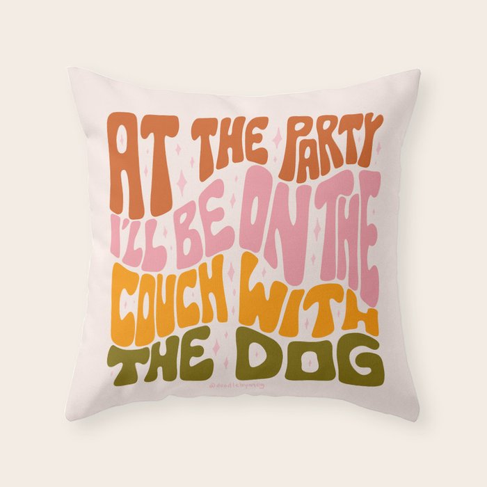 Couch With the Dog Throw Pillow Gallery Image 6