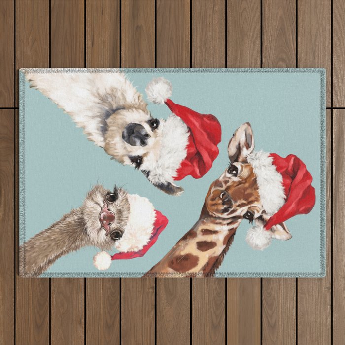 Christmas Animals Gang Outdoor Rug Gallery Image 1