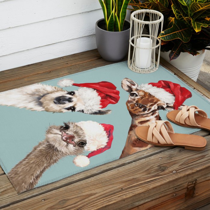 Christmas Animals Gang Outdoor Rug Gallery Image 2