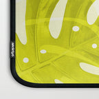Lime Green Monstera Leaves Light Background #decor #society6 #buyart Laptop Sleeve Gallery Image 3