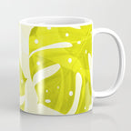 Lime Green Monstera Leaves Light Background #decor #society6 #buyart Coffee Mug Gallery Image 1