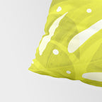 Lime Green Monstera Leaves Light Background #decor #society6 #buyart Pillow Sham Gallery Image 4