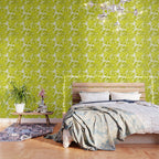 Lime Green Monstera Leaves Light Background #decor #society6 #buyart Wallpaper Gallery Image 3