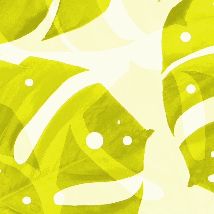 Lime Green Monstera Leaves Light Background #decor #society6 #buyart Coffee Mug Gallery Image 2