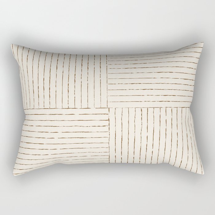 Lines III (Cream) Rectangular Pillow Gallery Image 2