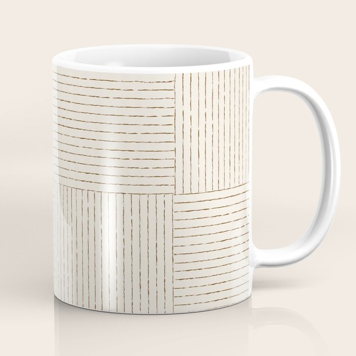 Lines III (Cream) Coffee Mug Gallery Image 1