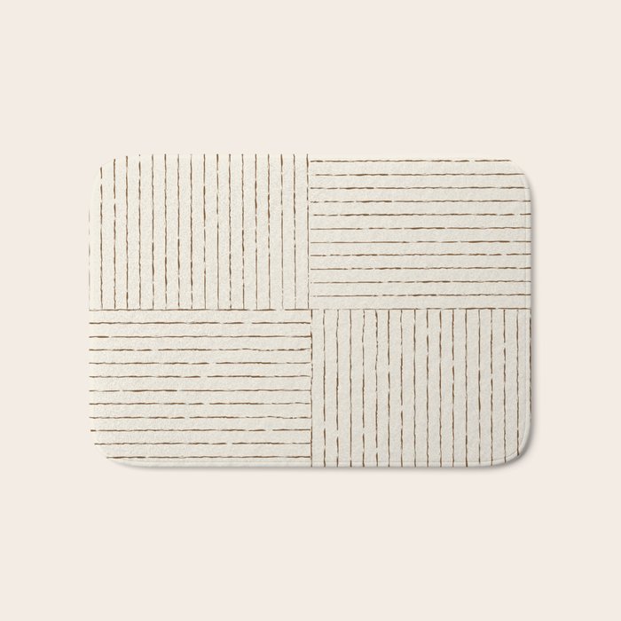 Lines III (Cream) Bath Mat Gallery Image 1