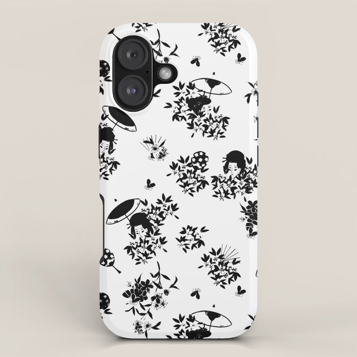 Black and white oriental pattern iPhone Case Gallery Image 1