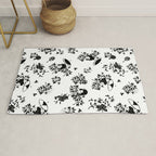 Black and white oriental pattern Rug Gallery Image 1