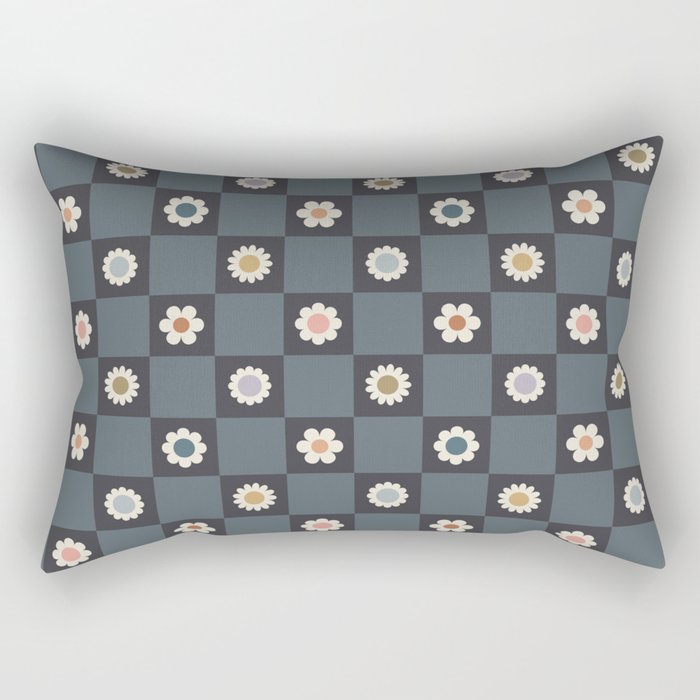Daisy Checkerboard Rectangular Pillow Gallery Image 1