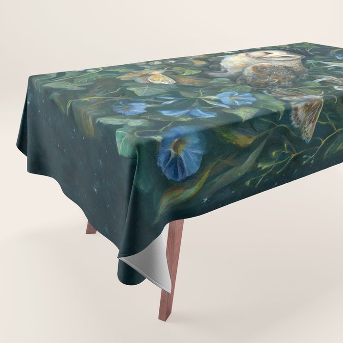 Barn Owl Forest Tablecloth Gallery Image 1