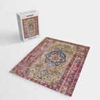 Antique Silk Kashan Persian Rug Print Jigsaw Puzzle Gallery Image 2