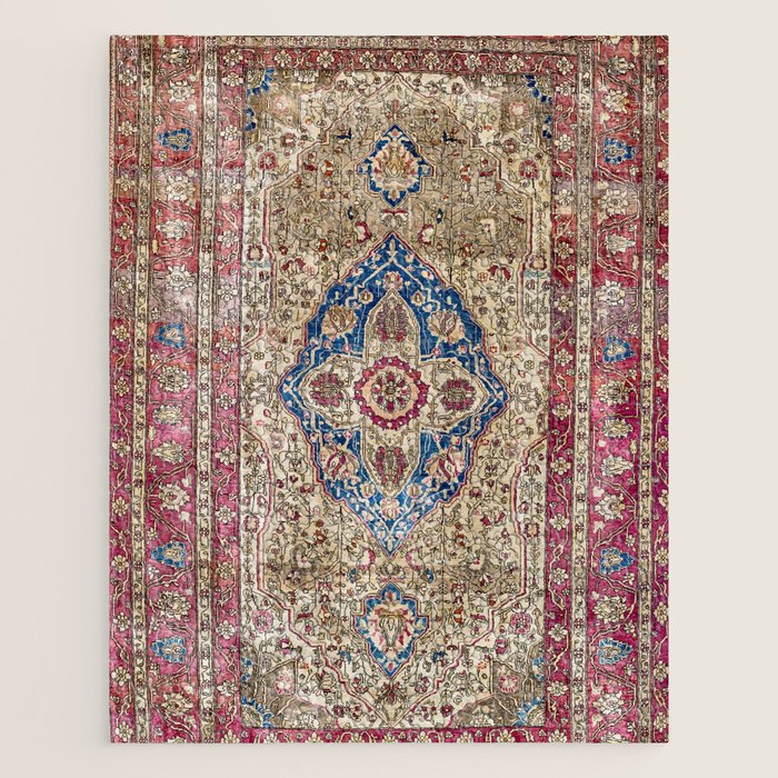Antique Silk Kashan Persian Rug Print Jigsaw Puzzle Gallery Image 1