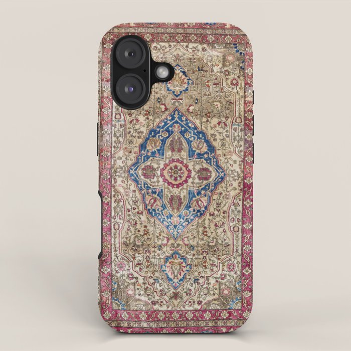 Antique Silk Kashan Persian Rug Print iPhone Case Gallery Image 1