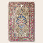 Antique Silk Kashan Persian Rug Print Cutting Board Gallery Image 1