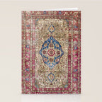 Antique Silk Kashan Persian Rug Print Stationery Card Gallery Image 2