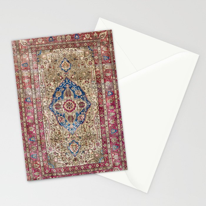 Antique Silk Kashan Persian Rug Print Stationery Card Gallery Image 2