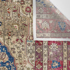 Antique Silk Kashan Persian Rug Print Wall Tapestry Gallery Image 3