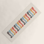 Merry typography Yoga Mat Gallery Image 1