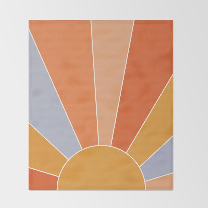 Sunburst - dusk Throw Blanket Gallery Image 2