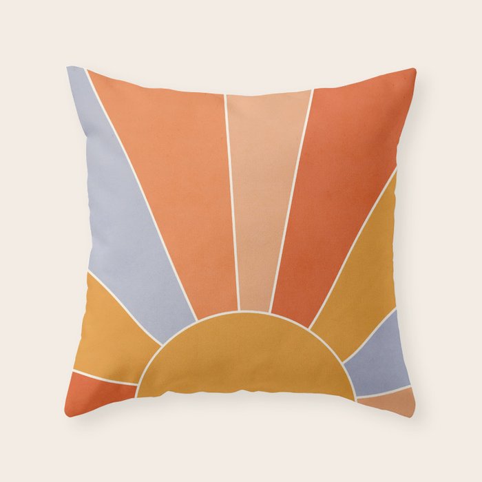 Sunburst - dusk Throw Pillow Gallery Image 6