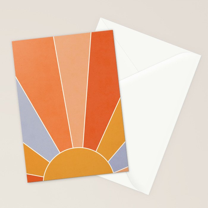 Sunburst - dusk Stationery Card Gallery Image 2