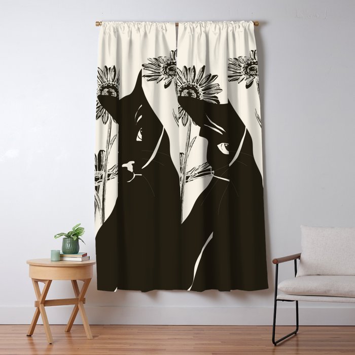 Black Cat 3 Window Curtain Gallery Image 5