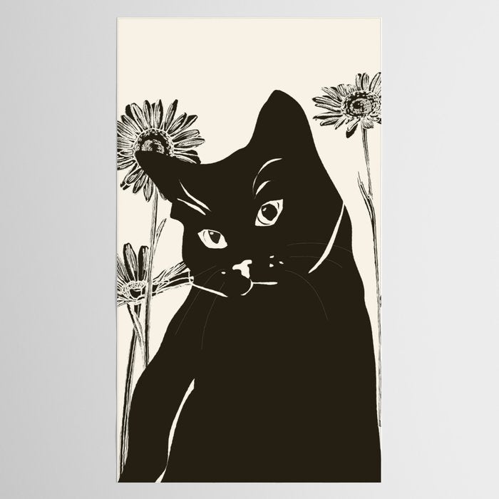 Black Cat 3 Tablecloth Gallery Image 2