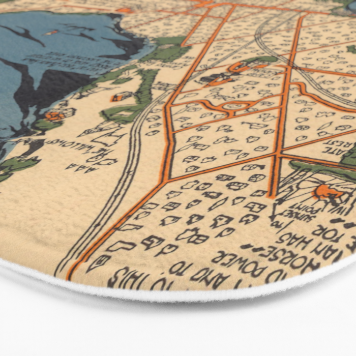 Vintage Map of Madison Wisconsin (1924) Bath Mat Gallery Image 3