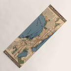 Vintage Map of Madison Wisconsin (1924) Yoga Mat Gallery Image 1
