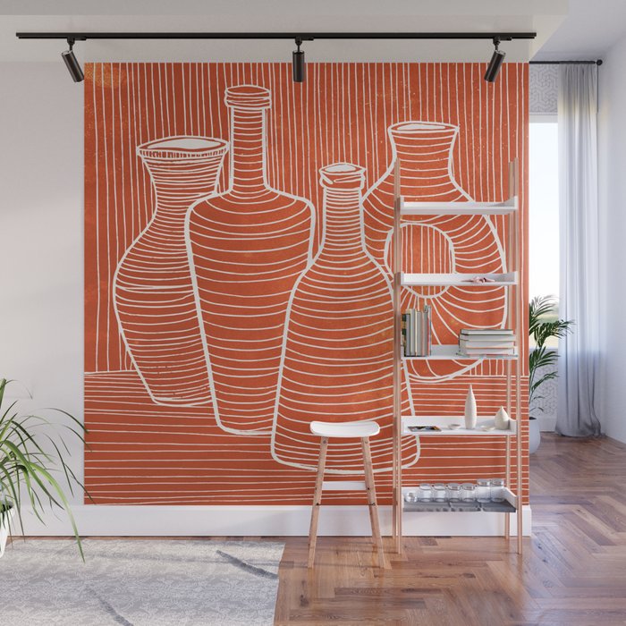 VASES 01: Terracotta Edition Wall Mural Gallery Image 1