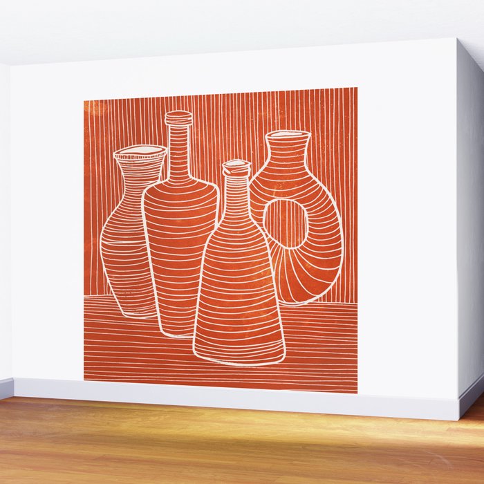 VASES 01: Terracotta Edition Wall Mural Gallery Image 2