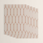 Long Honeycomb Minimalist Geometric Pattern in Putty and Rust Clay Terracotta Wrapping Paper Gallery Image 3