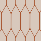 Long Honeycomb Minimalist Geometric Pattern in Putty and Rust Clay Terracotta Coffee Mug Gallery Image 2