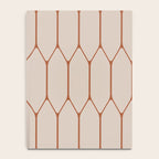 Long Honeycomb Minimalist Geometric Pattern in Putty and Rust Clay Terracotta Notebook Gallery Image 4